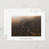 Burg Eltz kasteel in de ochtend mist Briefkaart (Voorkant / Achterkant)