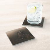 Burg Eltz kasteel in de ochtend mist Glazen Onderzetter (Schuin)