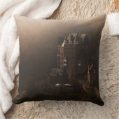 Burg Eltz kasteel in de ochtend mist Kussen (Deken)