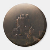 Burg Eltz kasteel in de ochtend mist Magneet (Voorkant)