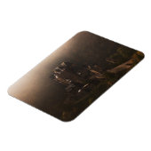 Burg Eltz kasteel in de ochtend mist Magneet (Linkerzijde)