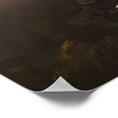 Burg Eltz kasteel in de ochtend mist Poster (Hoek)