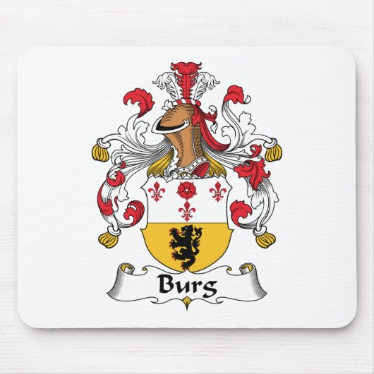 Burg Family Crest Muismat (Voorkant)