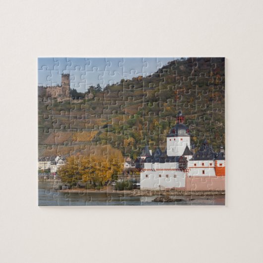 Burg Gutenfels Kasteel Landschap Legpuzzel (Horizontaal)