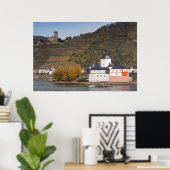 Burg Gutenfels Kasteel Landschap Poster (Thuiskantoor)