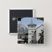 Burg Hohenwerfen Vierkante Button 5,1 Cm (Voorkant /achterkant)