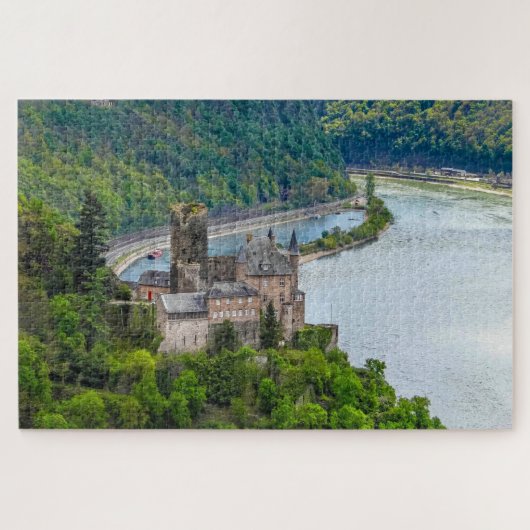 Burg Katz Castle. Jigzaag Puzzle Legpuzzel (Horizontaal)