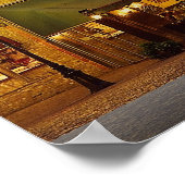 Burg Square en Belfry Tower, Brugge, België Poster (Hoek)