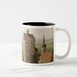 Burg Stolpen, ingebouwd c.1100 Tweekleurige Koffiemok