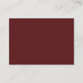 Burgandy Blush Bloemen Bruiloft RSVP Informatiekaartje (Achterkant)