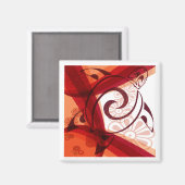 Burgandy-Floral-Turtle Magneet (Voorkant / Achterkant)