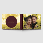 Burgandy Gold Foil Guestbook Elegante gastenboeken (Volledig)
