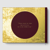 Burgandy Gold Foil Guestbook Elegante gastenboeken (Achterkant)