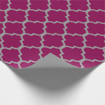Burgandy Grey Quatrefoil Aangepaste achtergrondkle
