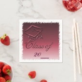 Burgandy High School Afstuderen Paper Napkins Servetten (Insitu)