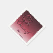 Burgandy High School Afstuderen Paper Napkins Servetten (Hoek)