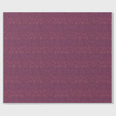 Burgandy  Victoriaans damast patroon Cadeaupapier (Vlak)