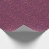 Burgandy  Victoriaans damast patroon Cadeaupapier (Hoek)