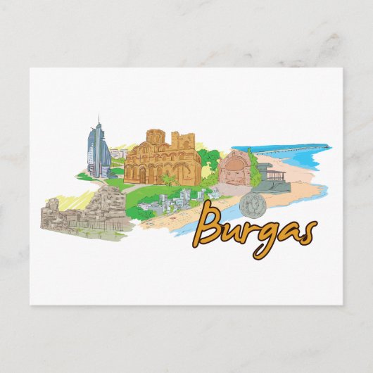 Burgas Bulgarije Briefkaart (Voorkant)