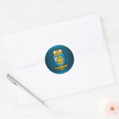 Burgas COA Ronde Sticker (Envelop)