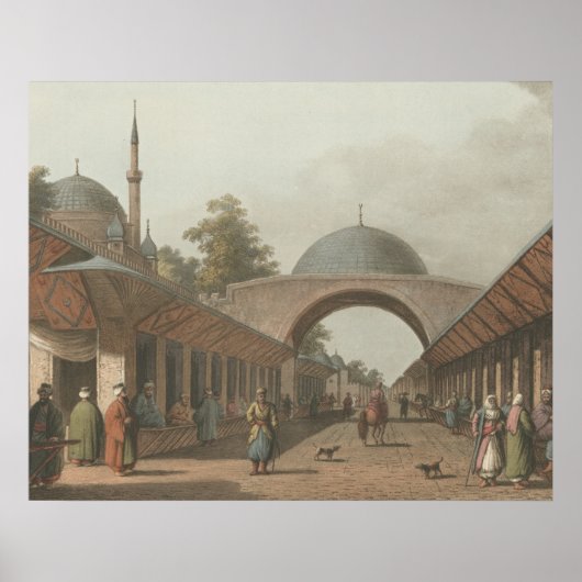 Burgas Ottoman Turk Market in Bulgarije Poster (Voorkant)