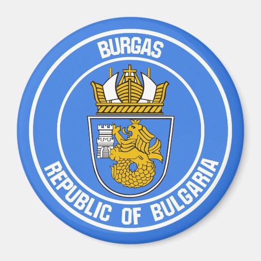 Burgas Round Emblem Magneet (Voorkant)
