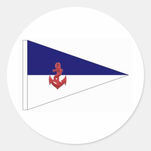 Burgee Ronde Sticker (Voorkant)