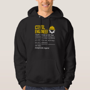 Burgelijk Ingenieur Noun Civiel Ingenieur Engine Hoodie