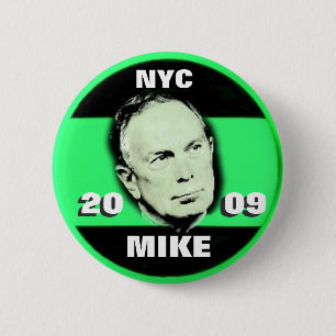burgemeester Bloomberg Pin 2009 Ronde Button 5,7 Cm
