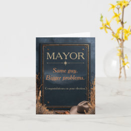 Burgemeester Gefeliciteerd - voor hem Kaart