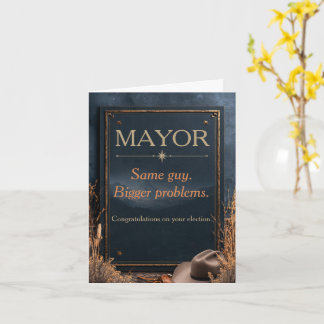 Burgemeester Gefeliciteerd - voor hem Kaart