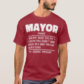Burgemeester Noun Definitie Grappig Politicus Dad  T-shirt (Voorkant)