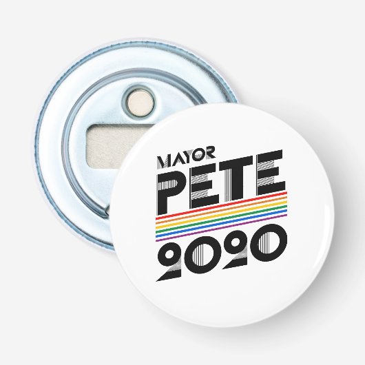 Burgemeester Pete Pride 2020 Button Flesopener (Voorkant)