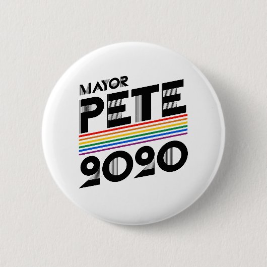 burgemeester Pete Pride 2020 Ronde Button 5,7 Cm (Voorkant)