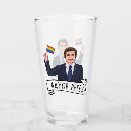 Burgemeester Pete Pride Glas (Achterkant)