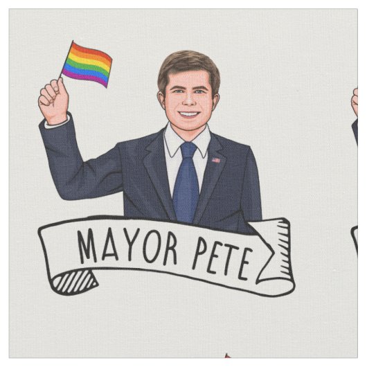 Burgemeester Pete Pride Stof (Close Up)