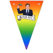 Burgemeester Pete Trots Vlaggetjes (Eerste vlag)