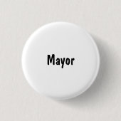 burgemeester ronde button 3,2 cm (Voorkant)