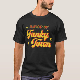 burgemeester van Funky Town Disco Funk Vintage 197 T-shirt