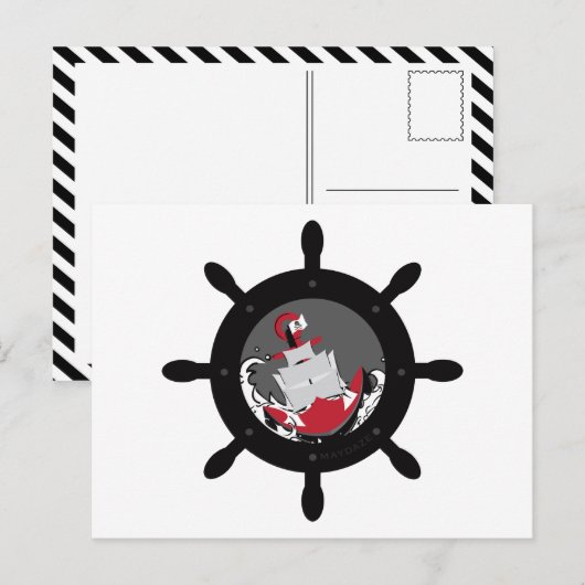 burgemeester van kapitein briefkaart (Voorkant / Achterkant)