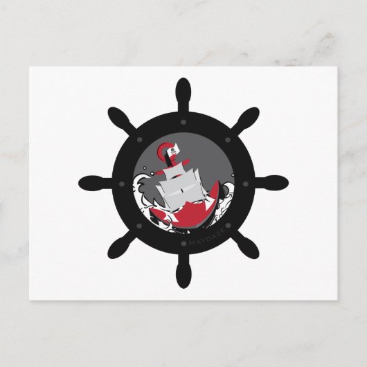 burgemeester van kapitein briefkaart (Voorkant)