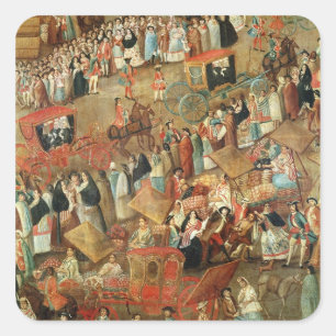 burgemeester van Plaza in Mexico, bijzonderheden o Vierkante Sticker