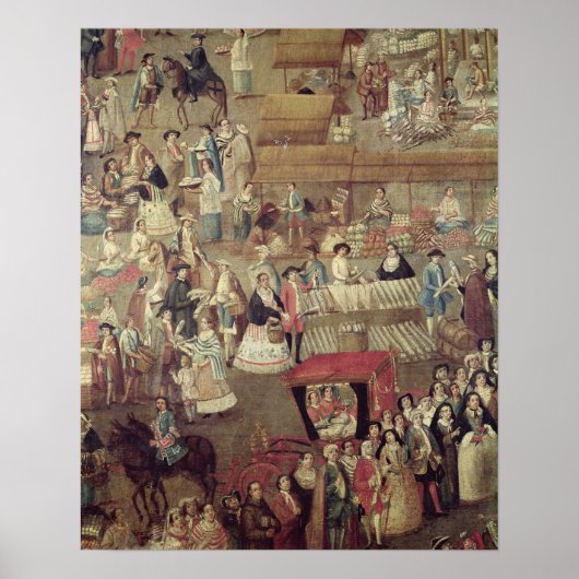 burgemeester van Plaza in Mexico, details van de m Poster (Voorkant)