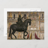 burgemeester van Plaza met standbeeld van Filipe I Briefkaart (Voorkant / Achterkant)