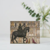 burgemeester van Plaza met standbeeld van Filipe I Briefkaart (Staand voorkant)