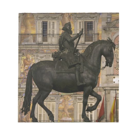 burgemeester van Plaza met standbeeld van Filipe I Notitieblok (Voorkant)