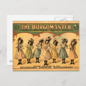 Burgemeester vintage theaterposter briefkaart (Voorkant / Achterkant)