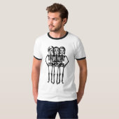 burgemeester : zwart - wit t-shirt (Voorkant volledig)