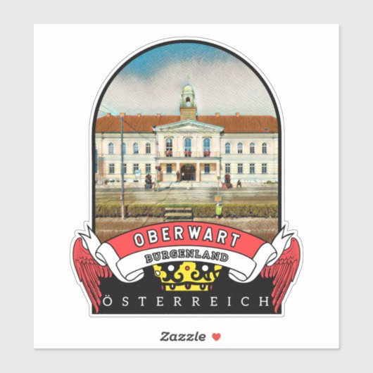 Burgenland Oberwart Oostenrijk Souvenir Auto Sticker (Vel)
