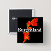 Burgenland Vierkante Button 5,1 Cm (Voorkant /achterkant)